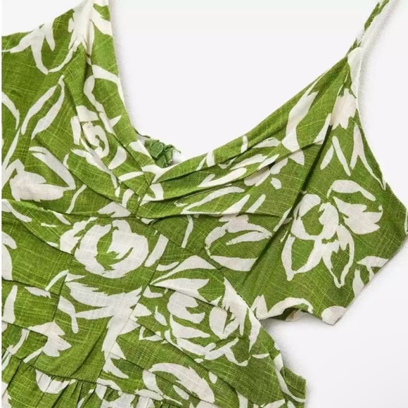 ZARA Floral Cutout Midi Dress - Picture 6 of 12